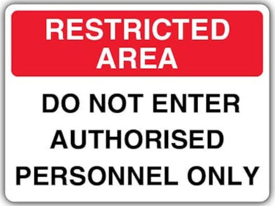 restricted area